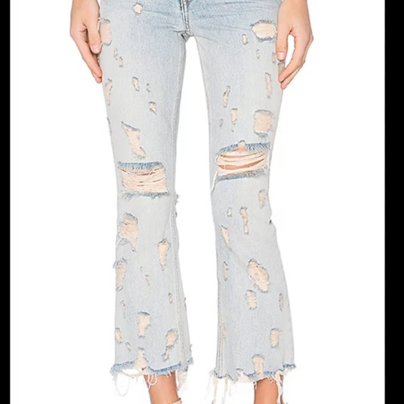 NWT ALEXANDER WANG Grind Scratch Jeans sz 26 - Picture 5 of 9